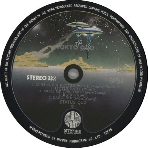 Status Quo Tokyo Quo Japanese vinyl LP album (LP record